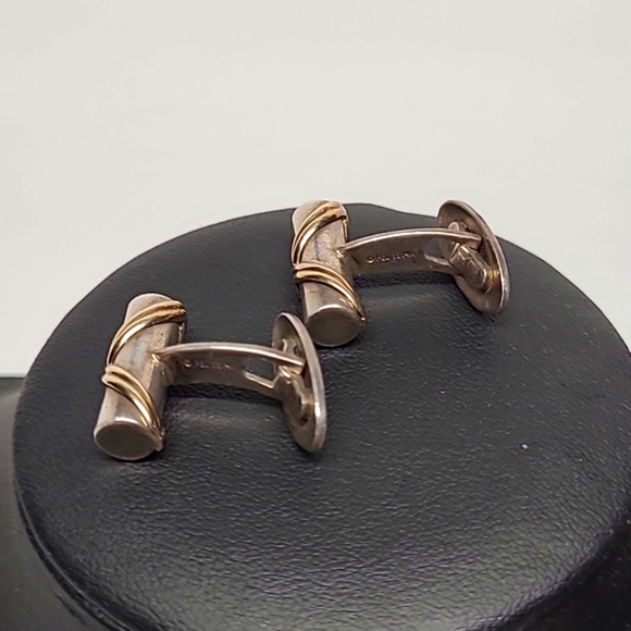 14k SS Peter Bram Design Cuff Links - Picture 9 of 9